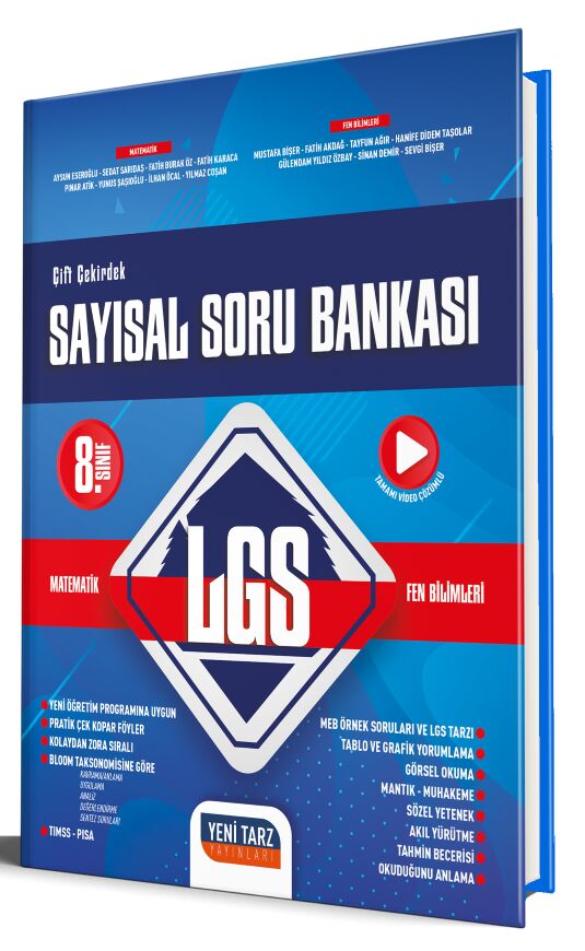 8. Sınıf LGS Sayısal Soru Bankası Yeni Tarz Yayınları
